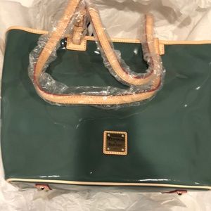 NWT Dooney & Bourke green patent leather bag